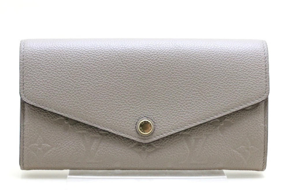 LOUIS VUITTON Long Wallet Portefeuille Sarah Monogram Empreinte Tourterelle